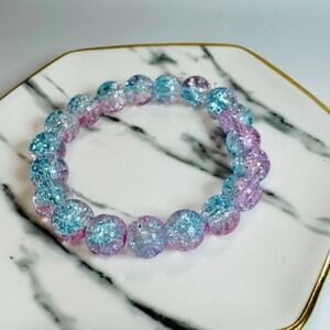 Cotton Candy m Beaded 10mm Gradient Beads Bracelet